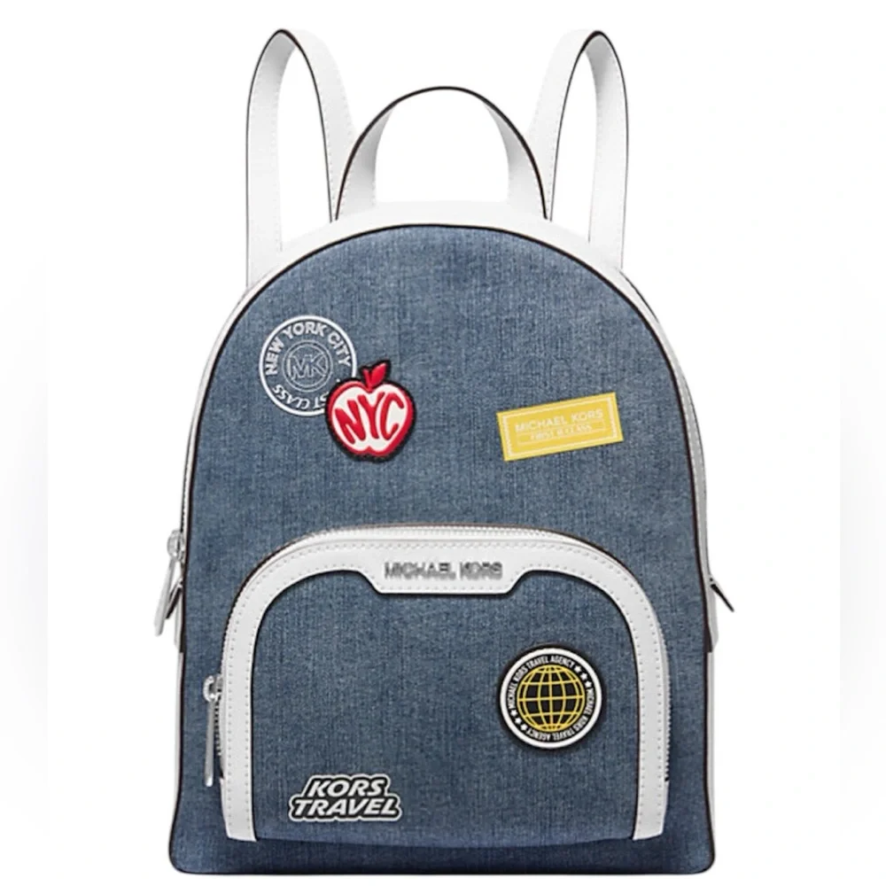NWT NIP Jaycee Medium Embellished Denim Backpack $498
